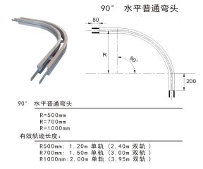 63-90°水平普通彎頭